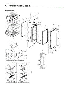 Fridge Door R parts for Samsung Refrigerator RF22KREDBSG/AA / 0002 from AppliancePartsPros.com