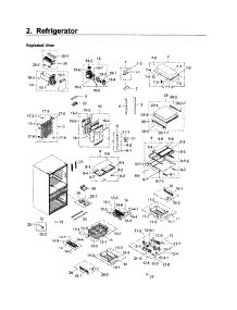 Refrigerator parts for Samsung Refrigerator RF22KREDBSG/AA / 0000 from AppliancePartsPros.com