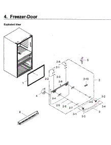 Freezer Door parts for Samsung Refrigerator RF22KREDBSR/AA / 0003 from AppliancePartsPros.com