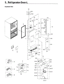 Fridge Door L parts for Samsung Refrigerator RF22KREDBSR/AA / 0003 from AppliancePartsPros.com