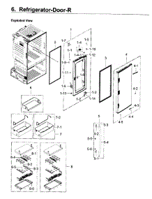 Fridge Door R parts for Samsung Refrigerator RF22KREDBSR/AA / 0003 from AppliancePartsPros.com