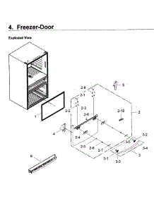 Freezer Door parts for Samsung Refrigerator RF22KREDBSR/AA / 0004 from AppliancePartsPros.com