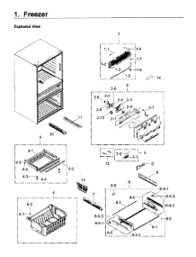 Freezer parts for Samsung Refrigerator RF22KREDBSR/AA / 0002 from AppliancePartsPros.com