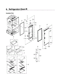 Fridge Door R parts for Samsung Refrigerator RF22KREDBSR/AA / 0000 from AppliancePartsPros.com