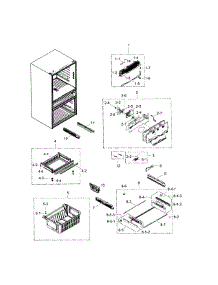 Freezer parts for Samsung Refrigerator RF23HSESBSR/AA / 0000 from AppliancePartsPros.com