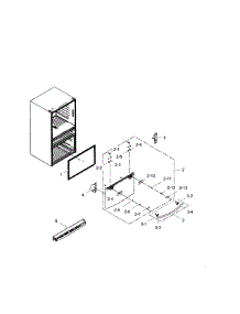 Freezer Door parts for Samsung Refrigerator RF23HSESBSR/AA / 0001 from AppliancePartsPros.com