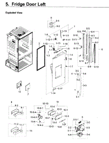 Fridge Door L parts for Samsung Refrigerator RF23HTEDBSR/AA / 0009 from AppliancePartsPros.com