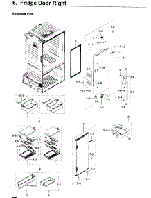 Fridge Door R parts for Samsung Refrigerator RF23HTEDBSR/AA / 0009 from AppliancePartsPros.com