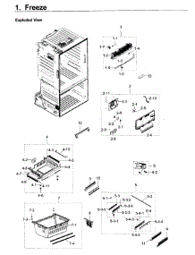 Freezer parts for Samsung Refrigerator RF23HTEDBSR/AA / 0008 from AppliancePartsPros.com