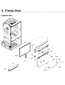 Freezer Door parts for Samsung Refrigerator RF23HTEDBSR/AA / 0008 from AppliancePartsPros.com