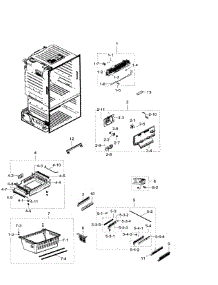 Freezer parts for Samsung Refrigerator RF23HTEDBSR/AA / 0005 from AppliancePartsPros.com