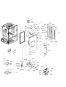 Left Door parts for Samsung Refrigerator RF23HTEDBSR/AA / 0005 from AppliancePartsPros.com
