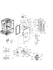 Left Door parts for Samsung Refrigerator RF23HTEDBSR/AA / 0004 from AppliancePartsPros.com