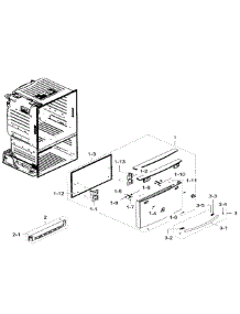 Freezer Door parts for Samsung Refrigerator RF23HTEDBSR/AA / 0006 from AppliancePartsPros.com
