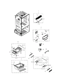 Freezer parts for Samsung Refrigerator RF23HTEDBSR/AA / 0003 from AppliancePartsPros.com