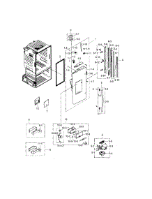 Fridge Door L parts for Samsung Refrigerator RF23HTEDBSR/AA / 0001 from AppliancePartsPros.com