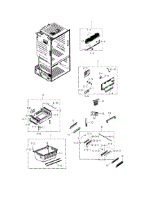 Freezer parts for Samsung Refrigerator RF23HTEDBSR/AA / 0000 from AppliancePartsPros.com