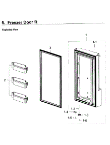 Freezer Door R parts for Samsung Refrigerator RF23J9011SR/AA / 0007 from AppliancePartsPros.com