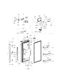 Fridge Door L parts for Samsung Refrigerator RF23J9011SR/AA / 0002 from AppliancePartsPros.com