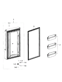 Freezer Door L parts for Samsung Refrigerator RF23J9011SR/AA / 0006 from AppliancePartsPros.com