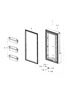 Freezer Door R parts for Samsung Refrigerator RF23J9011SR/AA / 0003 from AppliancePartsPros.com