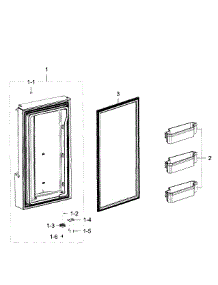 Freezer Door L parts for Samsung Refrigerator RF23J9011SR/AA / 0003 from AppliancePartsPros.com