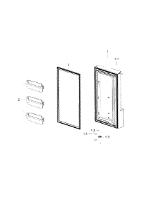 Freezer Door R parts for Samsung Refrigerator RF23J9011SR/AA / 0000 from AppliancePartsPros.com