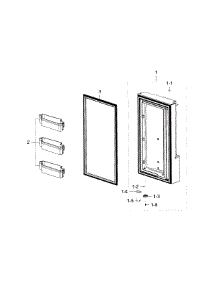 Freezer Door R parts for Samsung Refrigerator RF23J9011SR/AA / 0001 from AppliancePartsPros.com