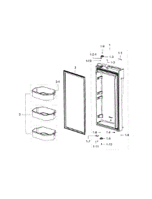 Fridge Door R parts for Samsung Refrigerator RF23J9011SR/AA / 0001 from AppliancePartsPros.com
