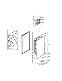 Freezer Door R parts for Samsung Refrigerator RF24J9960S4/AA / 0001 from AppliancePartsPros.com