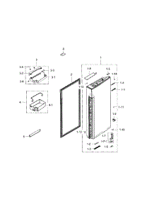 Frdige Door R parts for Samsung Refrigerator RF24J9960S4/AA / 0001 from AppliancePartsPros.com