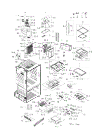 Fridge parts for Samsung Refrigerator RF263BEAESG/AA / 0001 from AppliancePartsPros.com