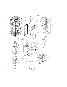 Door Left parts for Samsung Refrigerator RF263TEAEBC/AA / 0000 from AppliancePartsPros.com