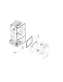 Freezer Door parts for Samsung Refrigerator RF263TEAEBC/AA / 0003 from AppliancePartsPros.com