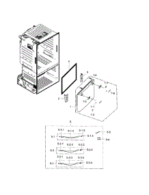 Freezer Door parts for Samsung Refrigerator RF263TEAEBC/AA / 0001 from AppliancePartsPros.com