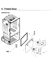Freezer Door parts for Samsung Refrigerator RF263TEAESG/AA / 0001 from AppliancePartsPros.com