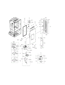 Fridge Door L parts for Samsung Refrigerator RF263TEAESP/AA / 0000 from AppliancePartsPros.com