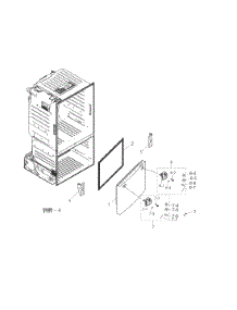 Freezer Door parts for Samsung Refrigerator RF263TEAESR/AA / 0004 from AppliancePartsPros.com