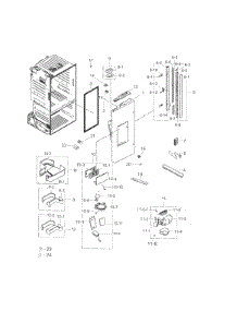 Fridge Door L parts for Samsung Refrigerator RF263TEAESR/AA / 0002 from AppliancePartsPros.com