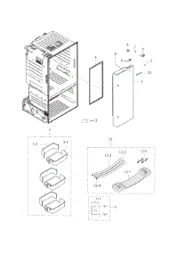 Fridge Door R parts for Samsung Refrigerator RF263TEAESR/AA / 0002 from AppliancePartsPros.com