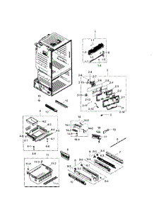 Freezer parts for Samsung Refrigerator RF263TEAESR/AA / 0001 from AppliancePartsPros.com