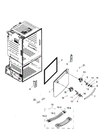Freezer Door parts for Samsung Refrigerator RF263TEAESR/AA / 0001 from AppliancePartsPros.com