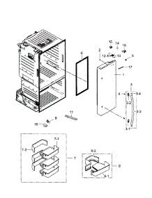 Fridge Right Door parts for Samsung Refrigerator RF263TEAESR/AA / 0001 from AppliancePartsPros.com