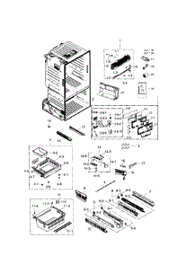 Freezer parts for Samsung Refrigerator RF263TEAESR/AA / 0000 from AppliancePartsPros.com