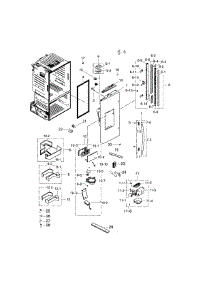 Door L parts for Samsung Refrigerator RF263TEAEWW/AA / 0000 from AppliancePartsPros.com