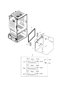 Door-Freezer parts for Samsung Refrigerator RF263TEAEWW/AA / 0001 from AppliancePartsPros.com