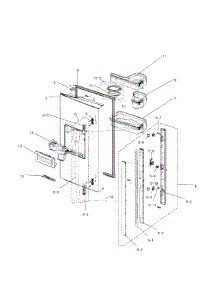 Left Door parts for Samsung Refrigerator RF267ACRS/XAA / 0000 from AppliancePartsPros.com