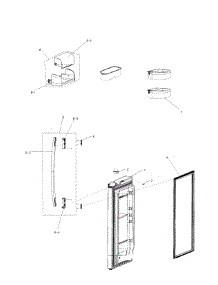 Right Door parts for Samsung Refrigerator RF267ACRS/XAA / 0000 from AppliancePartsPros.com