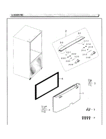 Freezer Door parts for Samsung Refrigerator RF26HFENDBC/AA / 0001 from AppliancePartsPros.com