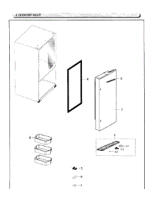Fridge Door R parts for Samsung Refrigerator RF26HFENDBC/AA / 0001 from AppliancePartsPros.com